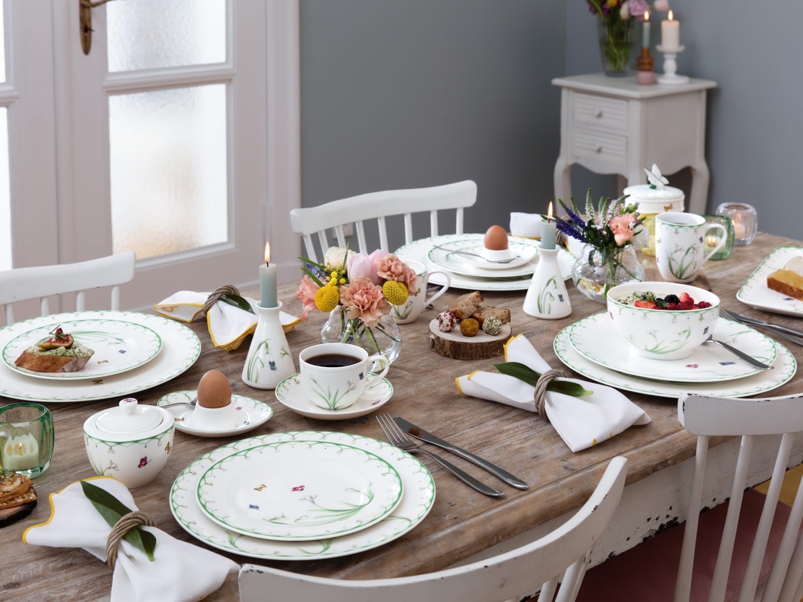 Amazon.com: Villeroy & Boch Colourful Spring Runner Snowdrop: Home